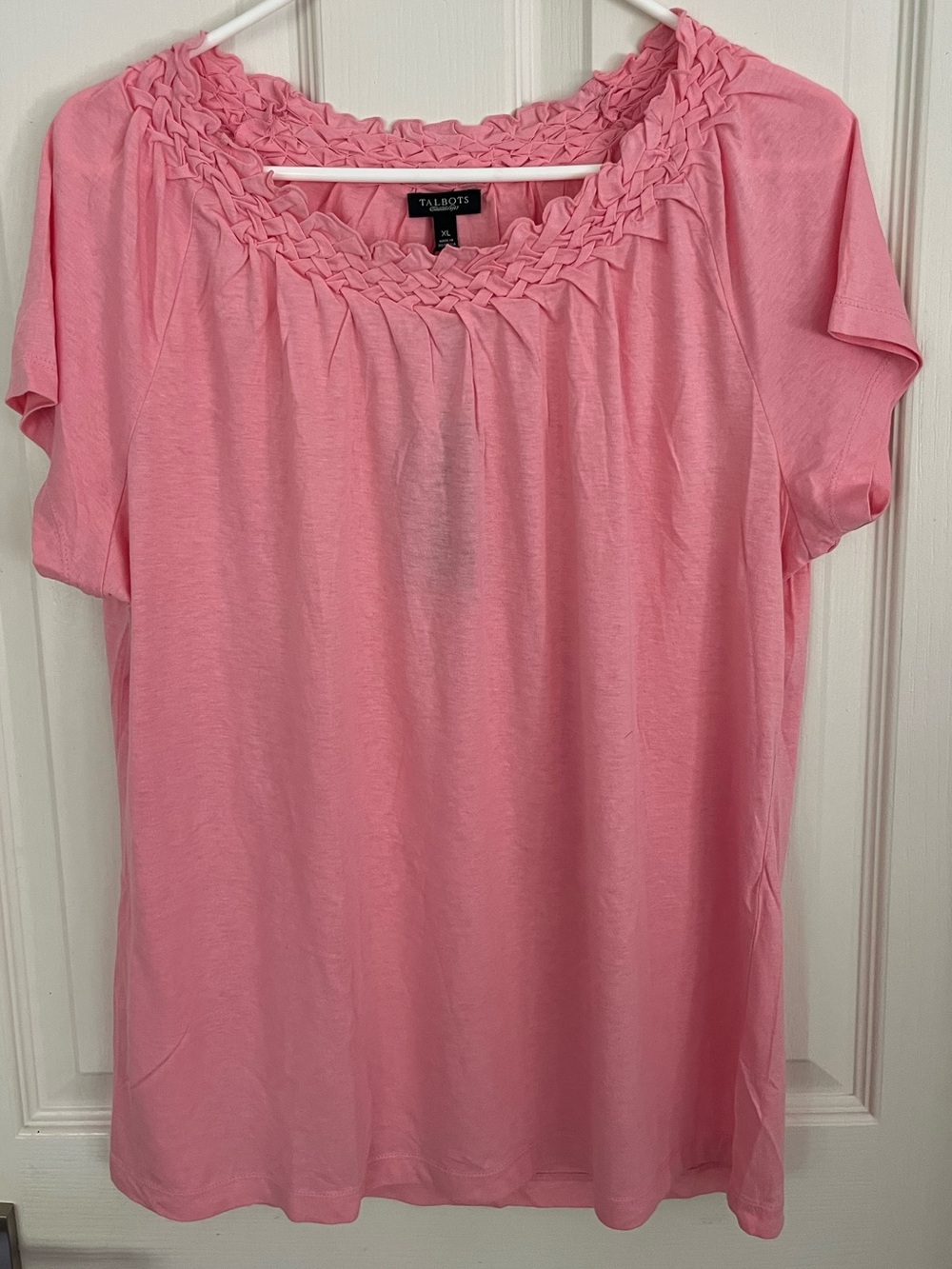 Talbots Pink Braided-Neck Tank women’s Top